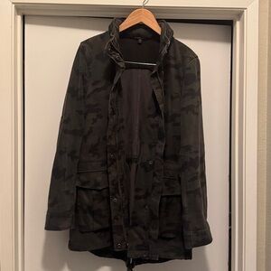 James Perse Olive Camo Field Jacket